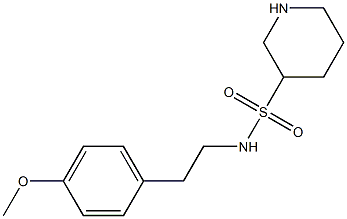 N-[2-(4-methoxyphenyl)ethyl]piperidine-3-sulfonamide 结构式