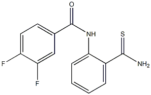 N-[2-(aminocarbonothioyl)phenyl]-3,4-difluorobenzamide 结构式