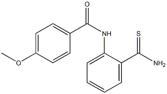 N-[2-(aminocarbonothioyl)phenyl]-4-methoxybenzamide 结构式