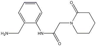 N-[2-(aminomethyl)phenyl]-2-(2-oxopiperidin-1-yl)acetamide 结构式