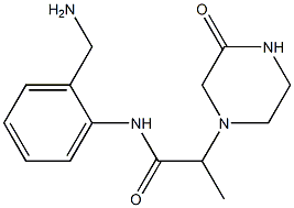 N-[2-(aminomethyl)phenyl]-2-(3-oxopiperazin-1-yl)propanamide 结构式