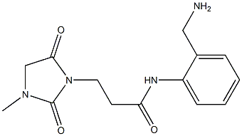 N-[2-(aminomethyl)phenyl]-3-(3-methyl-2,5-dioxoimidazolidin-1-yl)propanamide 结构式