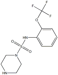 N-[2-(trifluoromethoxy)phenyl]piperazine-1-sulfonamide 结构式