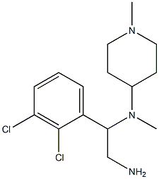 N-[2-amino-1-(2,3-dichlorophenyl)ethyl]-N,1-dimethylpiperidin-4-amine 结构式