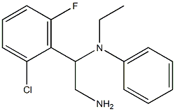 N-[2-amino-1-(2-chloro-6-fluorophenyl)ethyl]-N-ethylaniline 结构式