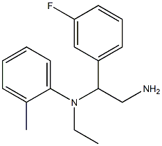 N-[2-amino-1-(3-fluorophenyl)ethyl]-N-ethyl-2-methylaniline 结构式