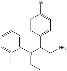 N-[2-amino-1-(4-bromophenyl)ethyl]-N-ethyl-2-methylaniline 结构式