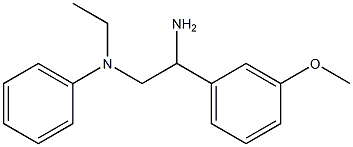 N-[2-amino-2-(3-methoxyphenyl)ethyl]-N-ethyl-N-phenylamine 结构式