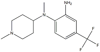 N-[2-amino-4-(trifluoromethyl)phenyl]-N-methyl-N-(1-methylpiperidin-4-yl)amine 结构式