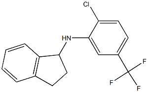 N-[2-chloro-5-(trifluoromethyl)phenyl]-2,3-dihydro-1H-inden-1-amine 结构式