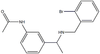 N-[3-(1-{[(2-bromophenyl)methyl]amino}ethyl)phenyl]acetamide 结构式