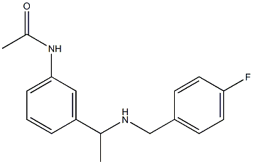 N-[3-(1-{[(4-fluorophenyl)methyl]amino}ethyl)phenyl]acetamide 结构式