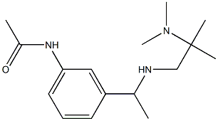 N-[3-(1-{[2-(dimethylamino)-2-methylpropyl]amino}ethyl)phenyl]acetamide 结构式