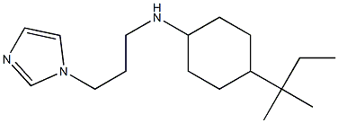 N-[3-(1H-imidazol-1-yl)propyl]-4-(2-methylbutan-2-yl)cyclohexan-1-amine 结构式
