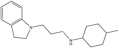 N-[3-(2,3-dihydro-1H-indol-1-yl)propyl]-4-methylcyclohexan-1-amine 结构式