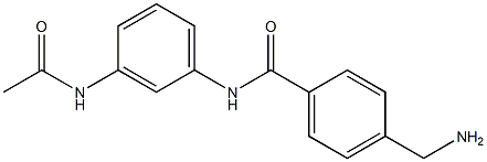 N-[3-(acetylamino)phenyl]-4-(aminomethyl)benzamide 结构式