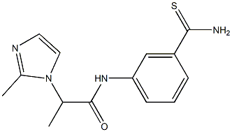 N-[3-(aminocarbonothioyl)phenyl]-2-(2-methyl-1H-imidazol-1-yl)propanamide 结构式