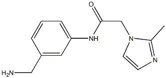 N-[3-(aminomethyl)phenyl]-2-(2-methyl-1H-imidazol-1-yl)acetamide 结构式