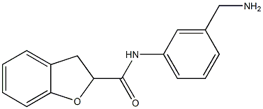 N-[3-(aminomethyl)phenyl]-2,3-dihydro-1-benzofuran-2-carboxamide 结构式