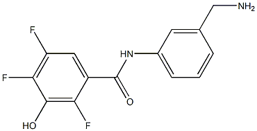 N-[3-(aminomethyl)phenyl]-2,4,5-trifluoro-3-hydroxybenzamide 结构式