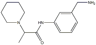 N-[3-(aminomethyl)phenyl]-2-piperidin-1-ylpropanamide 结构式