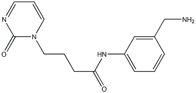 N-[3-(aminomethyl)phenyl]-4-(2-oxopyrimidin-1(2H)-yl)butanamide 结构式