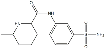 N-[3-(aminosulfonyl)phenyl]-6-methylpiperidine-2-carboxamide 结构式