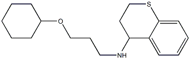 N-[3-(cyclohexyloxy)propyl]-3,4-dihydro-2H-1-benzothiopyran-4-amine 结构式