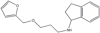 N-[3-(furan-2-ylmethoxy)propyl]-2,3-dihydro-1H-inden-1-amine 结构式