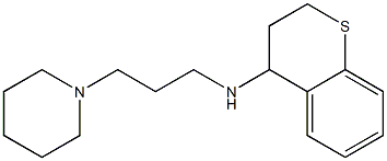 N-[3-(piperidin-1-yl)propyl]-3,4-dihydro-2H-1-benzothiopyran-4-amine 结构式