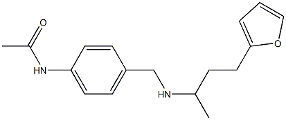 N-[4-({[4-(furan-2-yl)butan-2-yl]amino}methyl)phenyl]acetamide 结构式