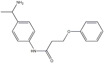 N-[4-(1-aminoethyl)phenyl]-3-phenoxypropanamide 结构式