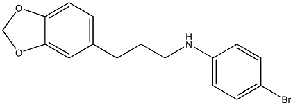 N-[4-(2H-1,3-benzodioxol-5-yl)butan-2-yl]-4-bromoaniline 结构式