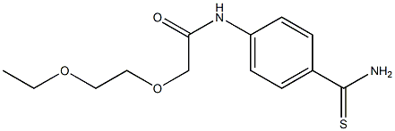 N-[4-(aminocarbonothioyl)phenyl]-2-(2-ethoxyethoxy)acetamide 结构式