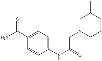 N-[4-(aminocarbonothioyl)phenyl]-2-(3-methylpiperidin-1-yl)acetamide 结构式