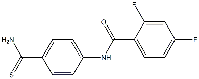 N-[4-(aminocarbonothioyl)phenyl]-2,4-difluorobenzamide 结构式