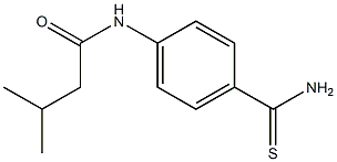 N-[4-(aminocarbonothioyl)phenyl]-3-methylbutanamide 结构式