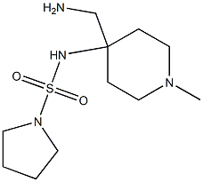 N-[4-(aminomethyl)-1-methylpiperidin-4-yl]pyrrolidine-1-sulfonamide 结构式
