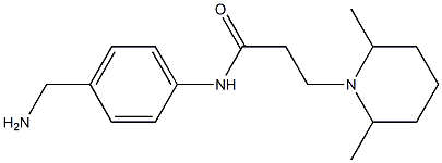 N-[4-(aminomethyl)phenyl]-3-(2,6-dimethylpiperidin-1-yl)propanamide 结构式