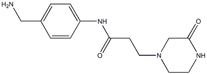 N-[4-(aminomethyl)phenyl]-3-(3-oxopiperazin-1-yl)propanamide 结构式