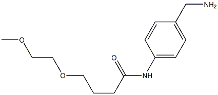 N-[4-(aminomethyl)phenyl]-4-(2-methoxyethoxy)butanamide 结构式