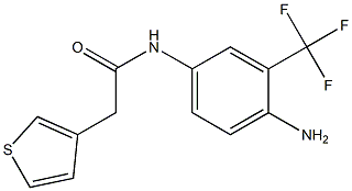 N-[4-amino-3-(trifluoromethyl)phenyl]-2-(thiophen-3-yl)acetamide 结构式