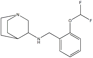 N-{[2-(difluoromethoxy)phenyl]methyl}-1-azabicyclo[2.2.2]octan-3-amine 结构式