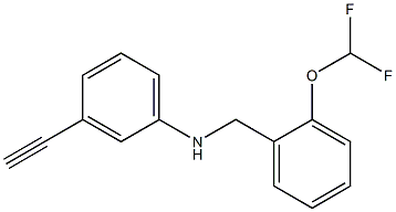 N-{[2-(difluoromethoxy)phenyl]methyl}-3-ethynylaniline 结构式