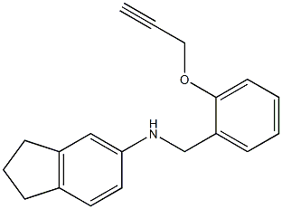 N-{[2-(prop-2-yn-1-yloxy)phenyl]methyl}-2,3-dihydro-1H-inden-5-amine 结构式