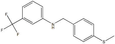 N-{[4-(methylsulfanyl)phenyl]methyl}-3-(trifluoromethyl)aniline 结构式