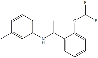 N-{1-[2-(difluoromethoxy)phenyl]ethyl}-3-methylaniline 结构式