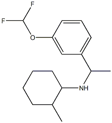 N-{1-[3-(difluoromethoxy)phenyl]ethyl}-2-methylcyclohexan-1-amine 结构式
