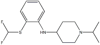 N-{2-[(difluoromethyl)sulfanyl]phenyl}-1-(propan-2-yl)piperidin-4-amine 结构式