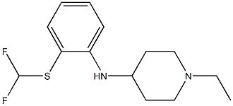 N-{2-[(difluoromethyl)sulfanyl]phenyl}-1-ethylpiperidin-4-amine 结构式